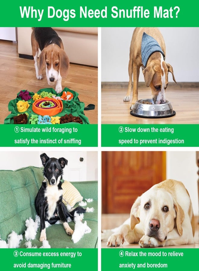 Vextronic Snuffle Mat for Dogs Large Breed Small Medium, 25''x25'' Dog Sniffing Mat, Interactive Puzzle Foraging Mat for Dogs, Dog Slow Feeder Mat, Encourages Natural Foraging Skills for Cats Rabbits - Image 2